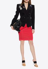 تنورة قصيرة ضيقة مُضلعة