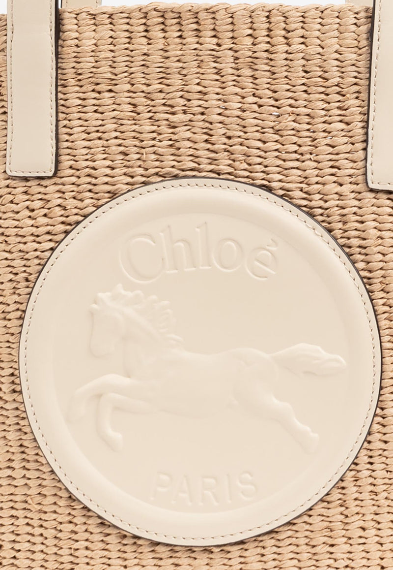 Chloè Large Horse Medal Woven Shoulder Bag CHC25SS59 1O8-222