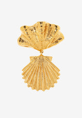 أقراط كبس بشكل صدف