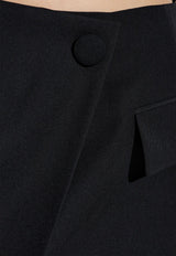 تنورة لف قصيرة من الحرير