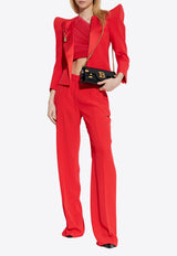 بليزر مفتوح من الأمام بأكتاف بارزة