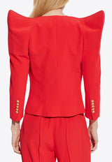 بليزر مفتوح من الأمام بأكتاف بارزة