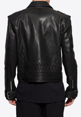 Balmain Leather jacket Black EH0TD551 LD80-0PA