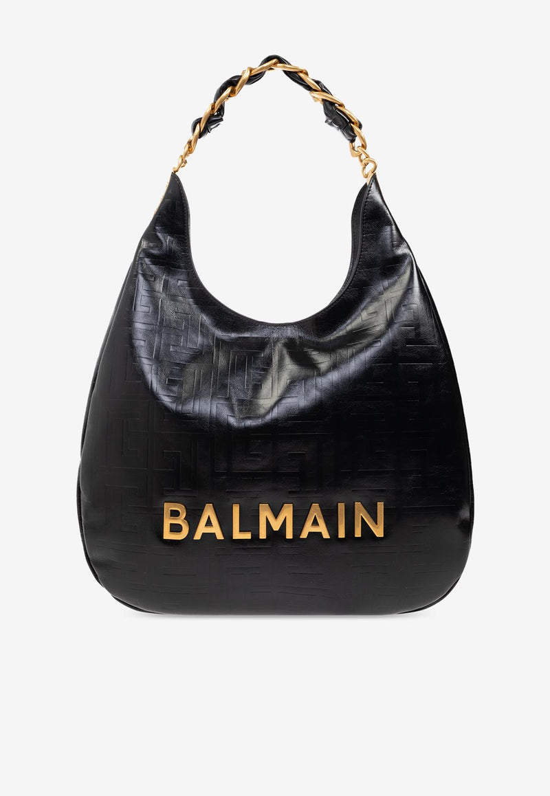 Balmain Large 1945 Crinkled Leather Tote Bag EN0BT929 LETF-0PA