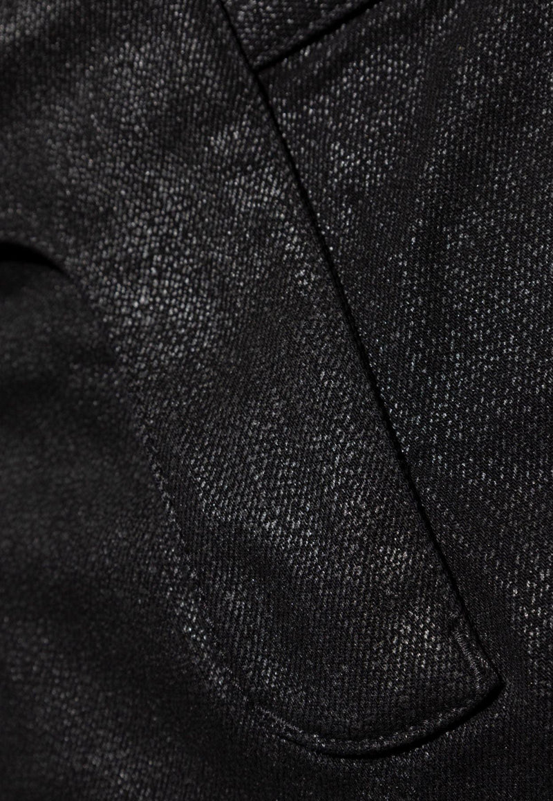 Balmain Coated Straight-Leg Jeans EH0MI083 DF72-0EJ