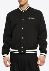 Script Souvenir Varsity Bomber Jacket