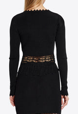 GANNI Fringed Top Black K2433 2702-099