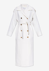 معطف ترينش تيرانا من الصوف بصف أزرار مزدوج