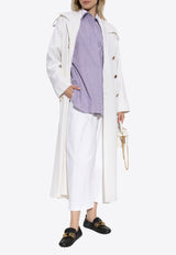 معطف ترينش تيرانا من الصوف بصف أزرار مزدوج