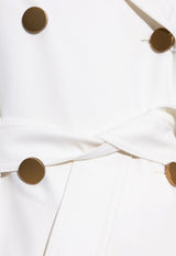 معطف ترينش تيرانا من الصوف بصف أزرار مزدوج