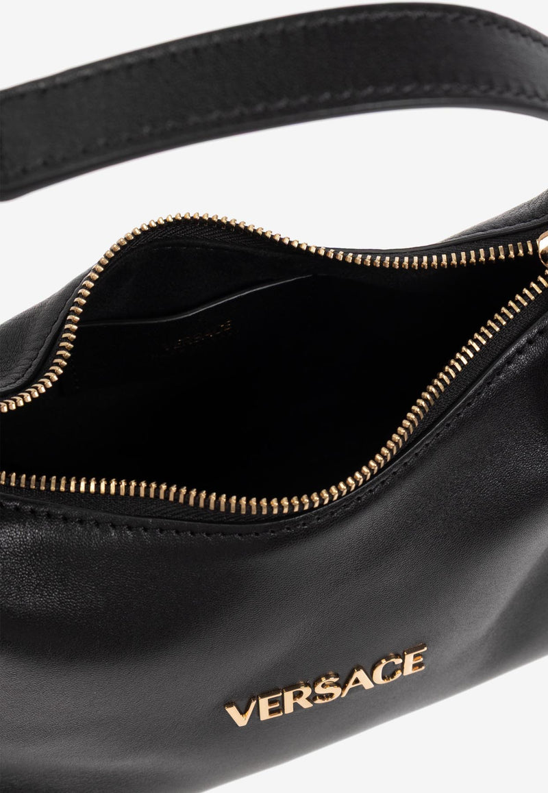 Versace Tag Leather Hobo Bag 1018302 1A13171-1B00V