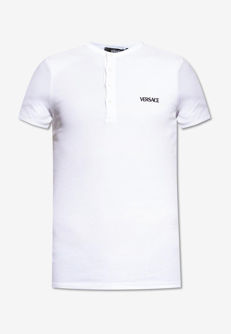 Versace Embroidered Logo Under Shirt 1019678 1A09410-1W000