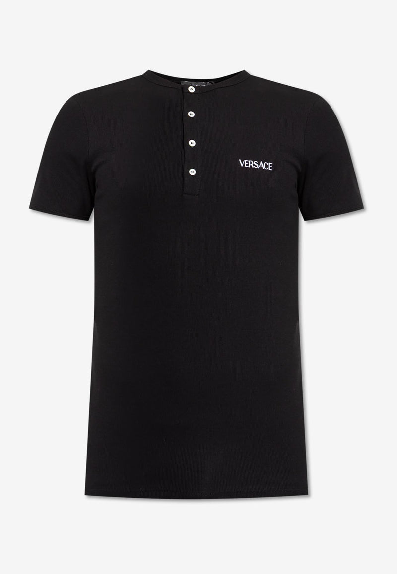 Versace Embroidered Logo Under Shirt 1019678 1A09410-1B000