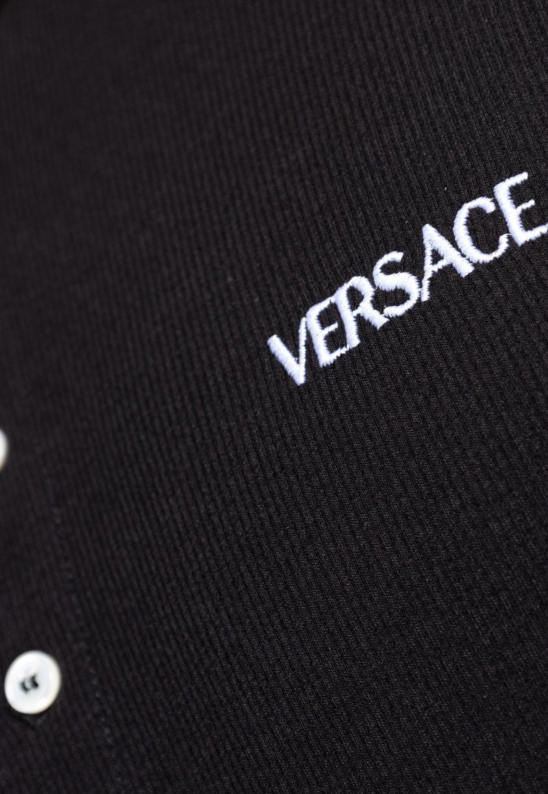 Versace Embroidered Logo Under Shirt 1019678 1A09410-1B000