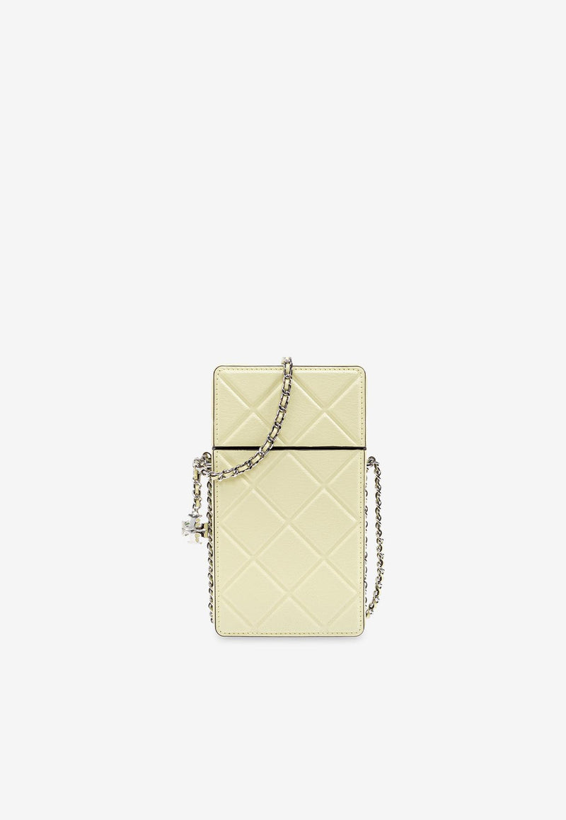 Tory Burch Fleming Leather Chain Phone Holder 163417 0-700