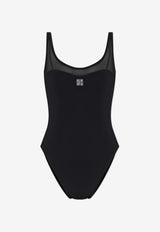 بدلة سباحة بشعار مُطرّز