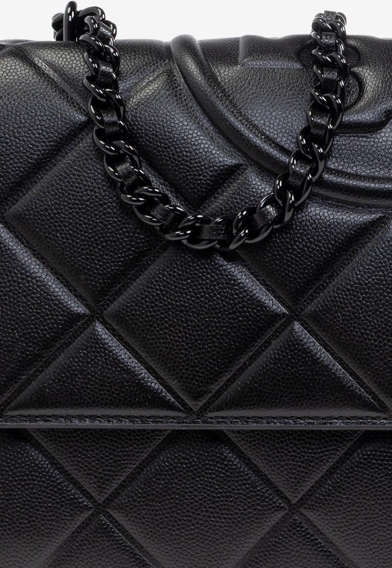 Tory Burch Fleming Quilted Leather Convertible Shoulder Bag 169791 0-001