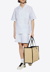 Striped Pattern Mini Shorts