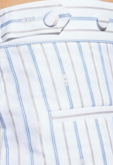 Striped Pattern Mini Shorts