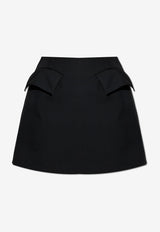 Tailored Wool Mini Skirt