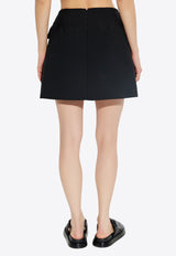 Tailored Wool Mini Skirt