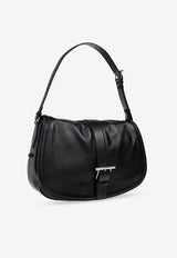 Alexander McQueen T-Bar Satchel Leather Shoulder Bag Black 825139 1MAAD-1000