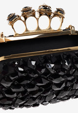 Alexander McQueen Spider Jeweled Knuckle Clutch Black 830152 1BLFO-1000