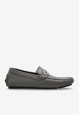 FF Squared Grained Leather Loafers