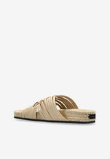 Crisscross Woven Flat Sandals