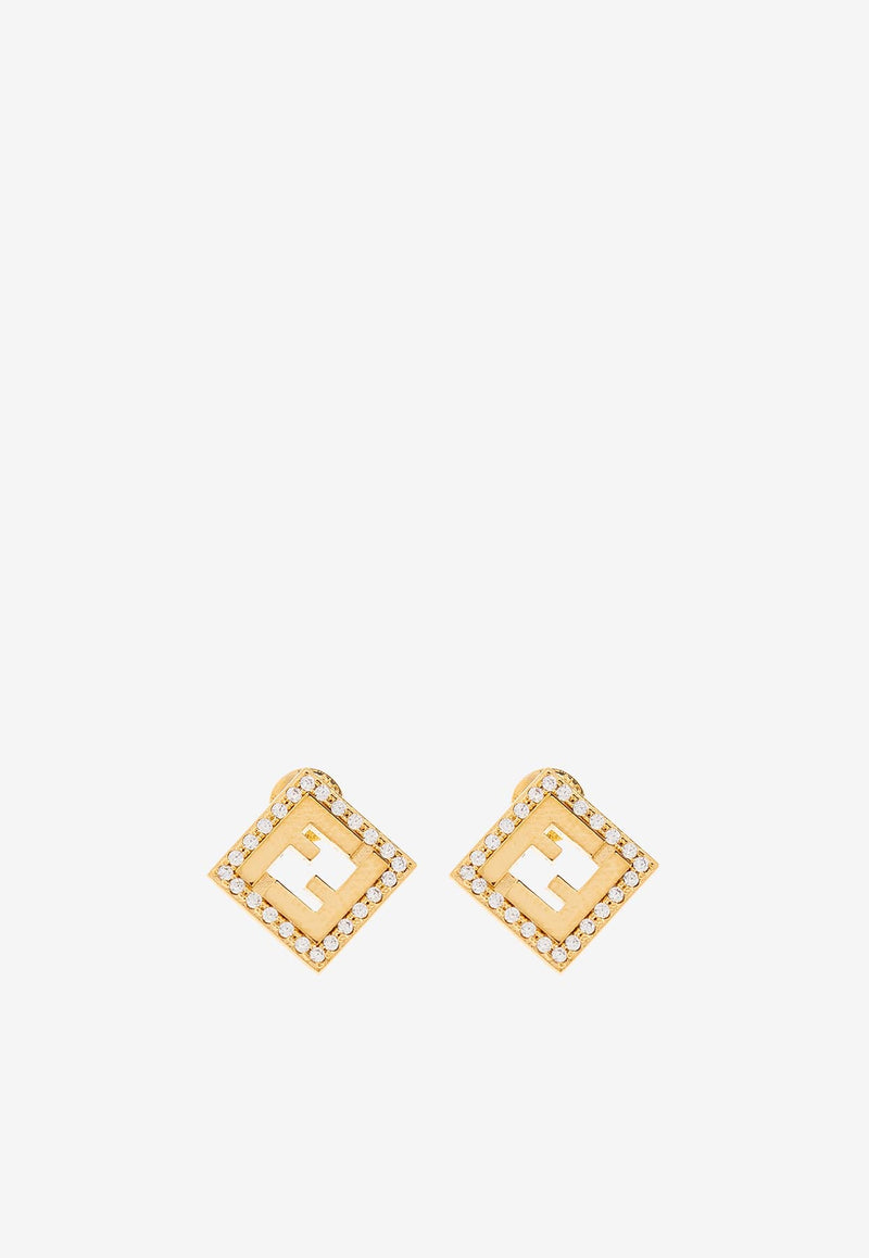 Fendi Forever Embellished Stud Earrings 8AK916 ATEP-F089U