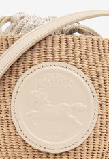 Chloè Mini Horse Medal Raffia Bucket Bag CH25US593 O82-22J