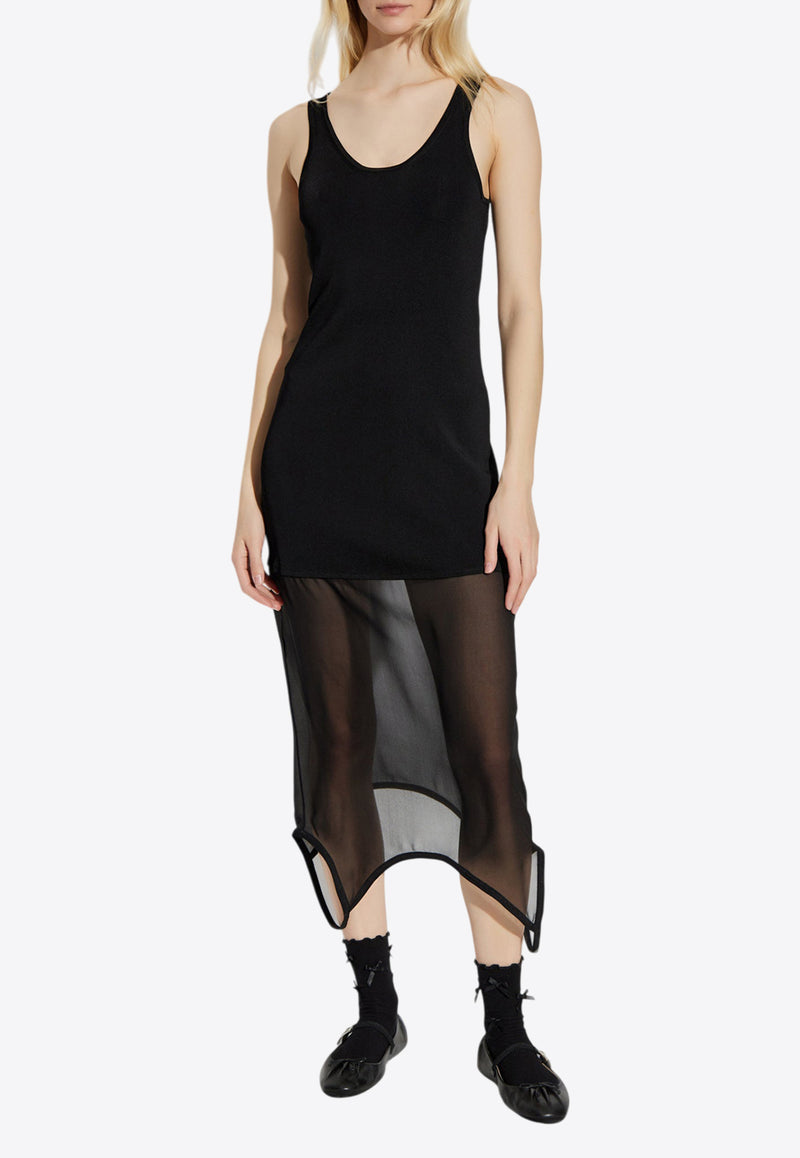 Fendi Silk Crewneck Dress FDD304 AUP4-F0GME