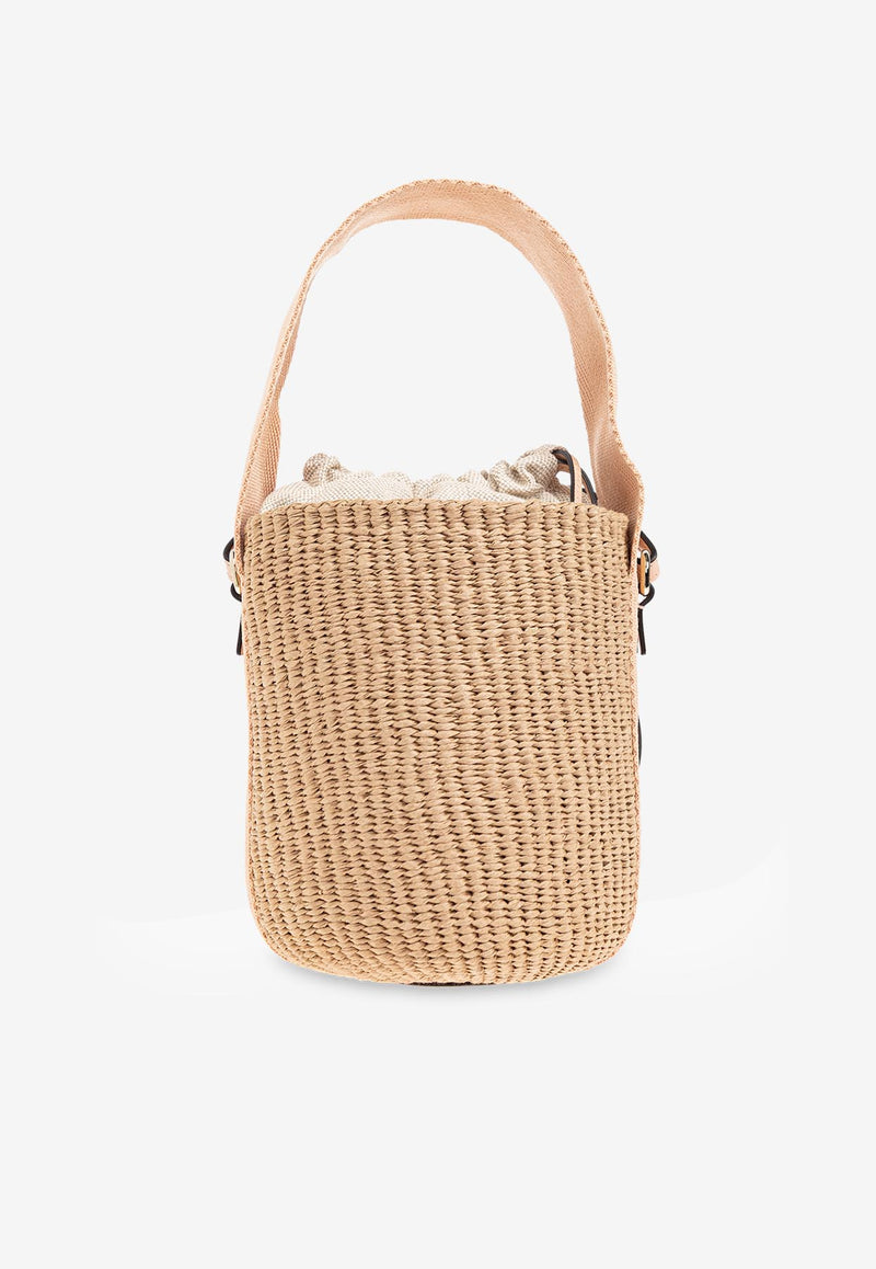 Chloè Small Horse Medal Raffia Bucket Bag CHC25SS59 2O8-26I