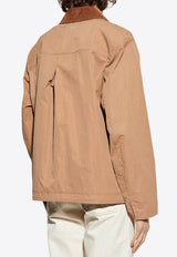 Fendi Suede Collar Canvas Jacket FW1355 AU63-F0TZ8