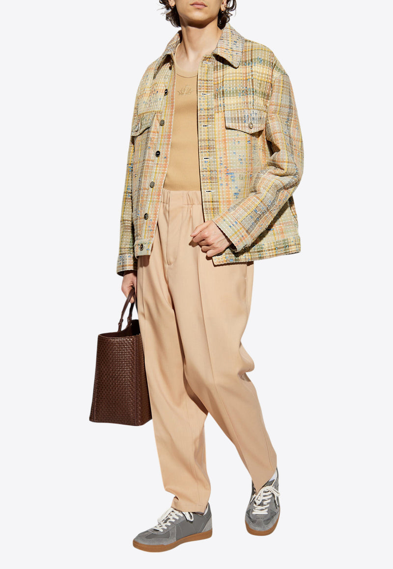 Fendi Distressed Checkered Jacket FW1374 AUA9-F1RWY