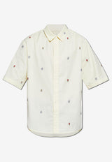 Kenzo Patterned Shirt Yellow FF55CH127 9JL-38