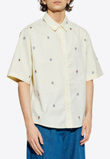 Kenzo Patterned Shirt Yellow FF55CH127 9JL-38