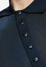 Fendi Polo with logo patch Navy Blue FZC360 AU82-F0ZNZ