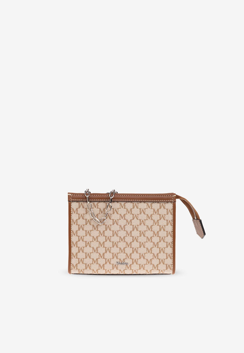 Max Mara Logo Plaque Zip-Up Clutch Bag MMTROUSSEXS 2514711032-001