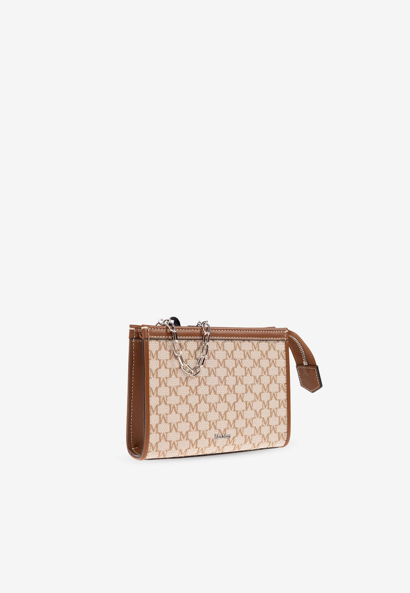 Max Mara Logo Plaque Zip-Up Clutch Bag MMTROUSSEXS 2514711032-001