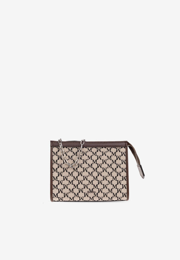 Max Mara Logo Plaque Zip-Up Clutch Bag MMTROUSSEXS 2514711032-003