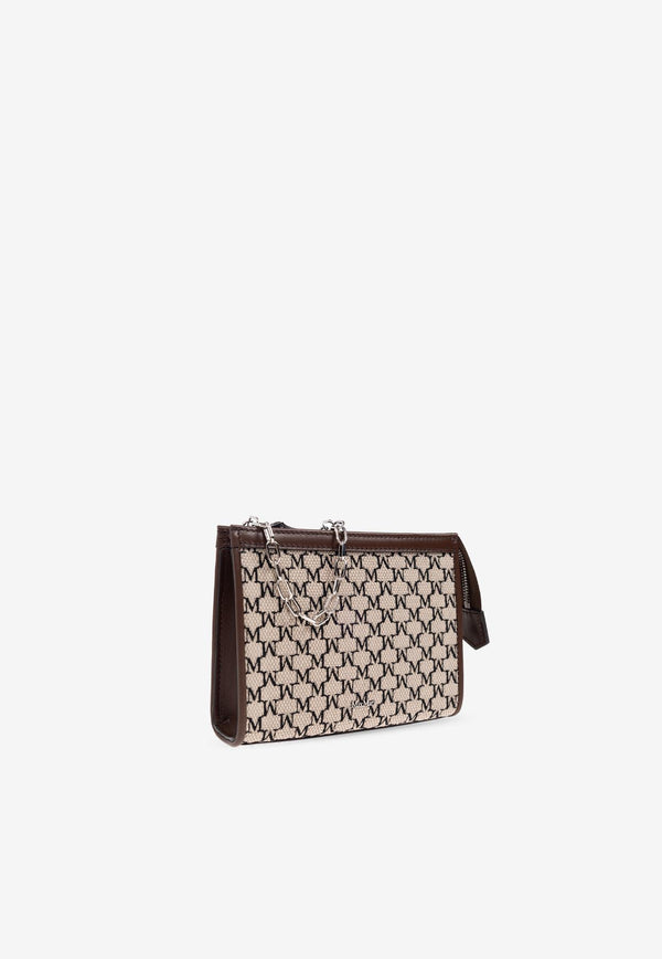 Max Mara Logo Plaque Zip-Up Clutch Bag MMTROUSSEXS 2514711032-003