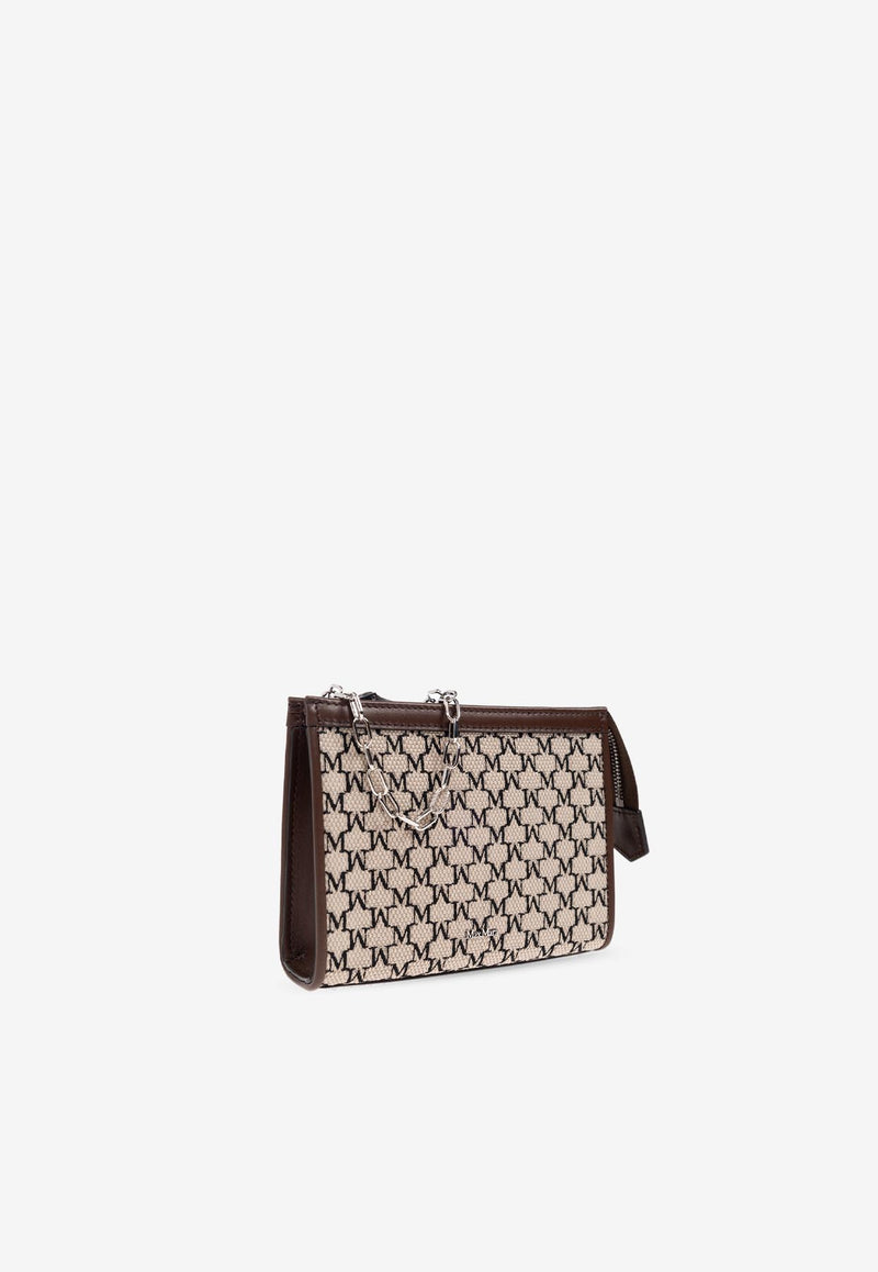 Max Mara Logo Plaque Zip-Up Clutch Bag MMTROUSSEXS 2514711032-003