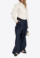 GANNI Shirt with pockets Cream W0316 6977-135