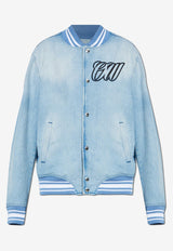 Virgil Obloh Beached Denim Bomber Jacket