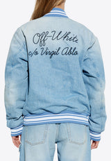 Virgil Obloh Beached Denim Bomber Jacket