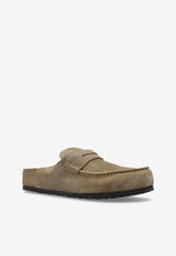 Birkenstock Naples Wrapped Suede Slippers Taupe 1029675 0-TAUPE