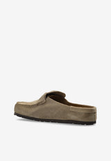 Birkenstock Naples Wrapped Suede Slippers Taupe 1029675 0-TAUPE