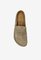 Birkenstock Naples Wrapped Suede Slippers Taupe 1029675 0-TAUPE