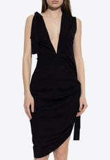 Asymmetric V-neck Dress